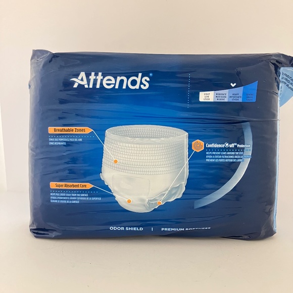 Attends Disposable Underwear Pull On with Tear Away Seams Medium, AP0720 NEW - Picture 2 of 8